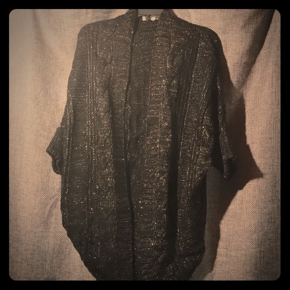 Dolman sleeve knit cardigan